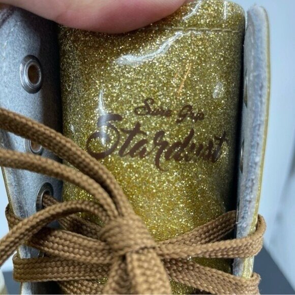 Sure Grip Gold Sparkle Stardust Quad Outdoor Indoor Hybrid Roller Skate, Sz. 5 - Picture 5 of 7